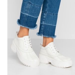 Jeffrey Campbell Mallard Pattent White Platform